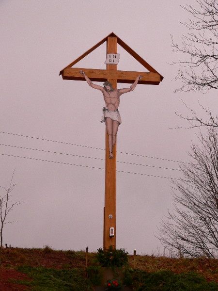Svěcení kříže v Čisté u Horek